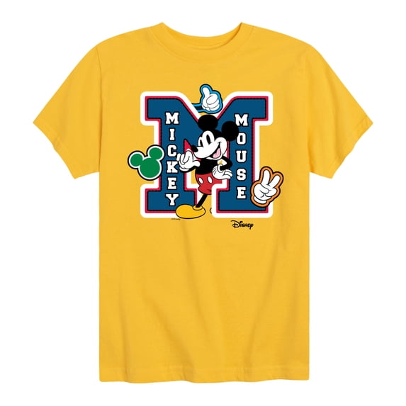 Disney - Mickey Mouse - Large Letter M - Youth Short Sleeve Graphic T-Shirt