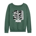 thumbnail image 1 of Disney - Mickey Mouse - Large M Scribbled Drawing - Women's Lightweight French Terry Long Sleeve Shirt, 1 of 4