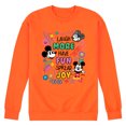 thumbnail image 1 of Disney - Mickey Mouse - Laugh More, Have Fun, Spread Joy - Men's Crew Neck Fleece Pullover, 1 of 6