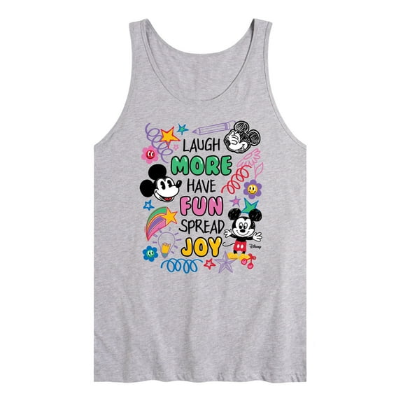 Disney - Mickey Mouse - Laugh More, Have Fun, Spread Joy - Men's Jersey Tank Top