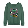 thumbnail image 1 of Disney - Mickey Mouse - Laugh More, Have Fun, Spread Joy - Women's Lightweight French Terry Long Sleeve Shirt, 1 of 4