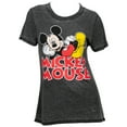 thumbnail image 1 of Mickey Mouse  Disney Mickey Mouse Laying on Text Womens Burnout T-Shirt, Medium, 1 of 2