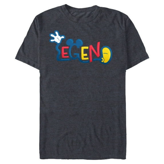 Disney Mickey Mouse Legend - Short Sleeve Blended T-Shirt for Adults - Customized-Navy Heather