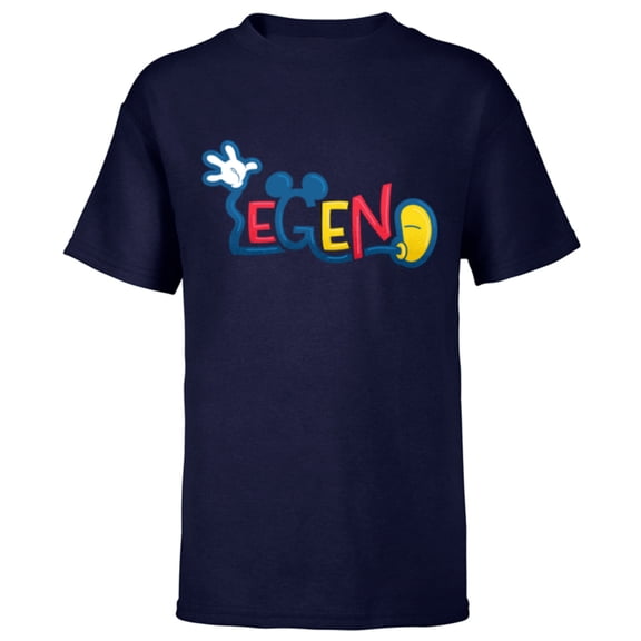 Disney Mickey Mouse Legend - Short Sleeve T-Shirt for Kids - Customized-Navy