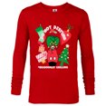 thumbnail image 1 of Disney Mickey Mouse Legs Christmas Chilling Do Not Disturb - Long Sleeve T-Shirt for Men - Customized-New Red, 1 of 5