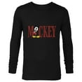 thumbnail image 1 of Disney Mickey Mouse Lettering Classic - Long Sleeve T-Shirt for Men – Customized-Black, 1 of 5