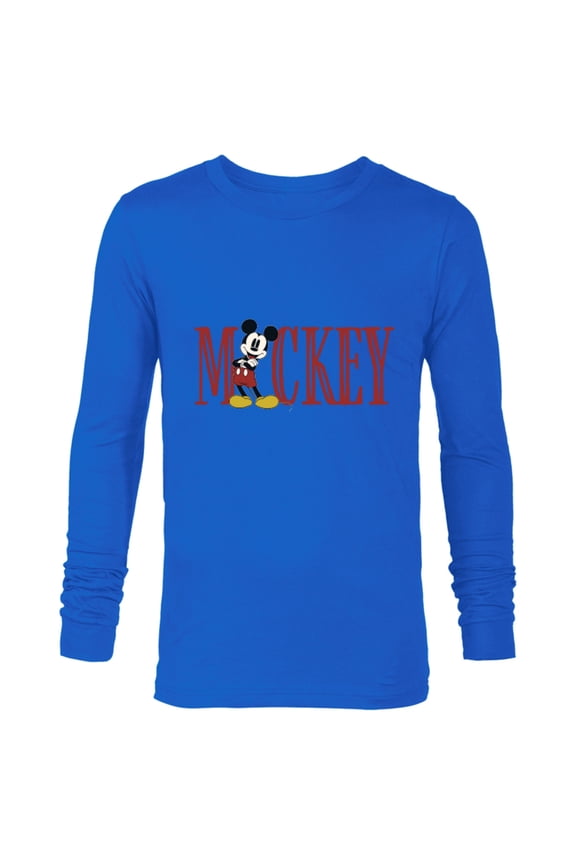 Mickey Mouse Lettering Classic - Long Sleeve T-Shirt for Men – Customized-Royal