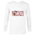 thumbnail image 1 of Disney Mickey Mouse Lettering Classic - Long Sleeve T-Shirt for Men – Customized-White, 1 of 5