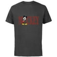 thumbnail image 1 of Disney Mickey Mouse Lettering Classic - Short Sleeve Cotton T-Shirt for Adults - Customized-Charcoal, 1 of 5