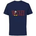 thumbnail image 1 of Disney Mickey Mouse Lettering Classic - Short Sleeve Cotton T-Shirt for Adults - Customized-Navy, 1 of 5