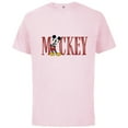 thumbnail image 1 of Disney Mickey Mouse Lettering Classic - Short Sleeve Cotton T-Shirt for Adults - Customized-Soft Pink, 1 of 5