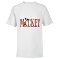 thumbnail image 1 of Disney Mickey Mouse Lettering Classic - Short Sleeve T-Shirt for Kids – Customized-White, 1 of 5