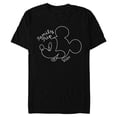 thumbnail image 1 of Disney Mickey Mouse Line Drawing Family Trip Vacation 2024 - Short Sleeve Blended T-Shirt for Adults - Customized-Black, 1 of 5
