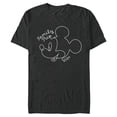 thumbnail image 1 of Disney Mickey Mouse Line Drawing Family Trip Vacation 2024 - Short Sleeve Blended T-Shirt for Adults - Customized-Dark Heather, 1 of 5