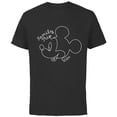 thumbnail image 1 of Disney Mickey Mouse Line Drawing Family Trip Vacation 2024 - Short Sleeve Cotton T-Shirt for Adults - Customized-Black, 1 of 5