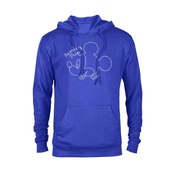 Disney Mickey Mouse Line Drawing Family Trip Vacation 2025 - Pullover Hoodie for Adults - Customized-Royal