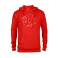 thumbnail image 1 of Disney Mickey Mouse Line Drawing Family Trip Vacation 2025 - Pullover Hoodie for Adults - Customized-Red, 1 of 5