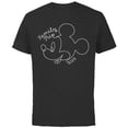thumbnail image 1 of Disney Mickey Mouse Line Drawing Family Trip Vacation 2025 - Short Sleeve Cotton T-Shirt for Adults - Customized-Black, 1 of 5