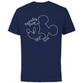 thumbnail image 1 of Disney Mickey Mouse Line Drawing Family Trip Vacation 2025 - Short Sleeve Cotton T-Shirt for Adults - Customized-Navy, 1 of 5