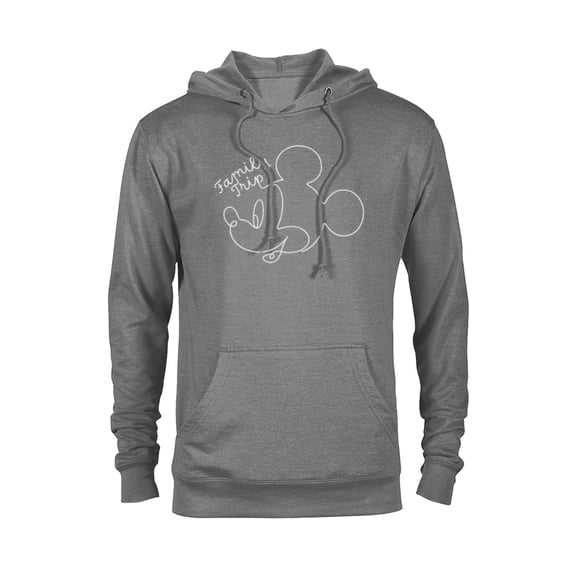 Disney Mickey Mouse Line Drawing Family Trip Vacation - Pullover Hoodie for Adults - Customized-Athletic Heather