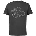 thumbnail image 1 of Disney Mickey Mouse Line Drawing Family Trip Vacation - Short Sleeve Cotton T-Shirt for Adults - Customized-Charcoal, 1 of 5