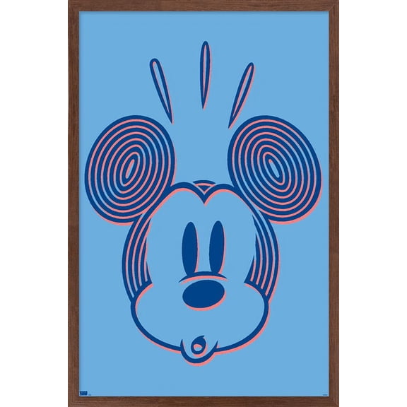 Disney Mickey Mouse - Lines Wall Poster, 22.375" x 34", Framed