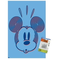 Disney Mickey Mouse - Lines Wall Poster with Pushpins, 14.725" x 22.375"