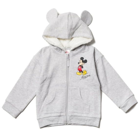 Disney Mickey Mouse Little Boy Girl Kids Fleece Zip Up Hoodie