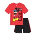 thumbnail image 1 of Disney Mickey Mouse Little Boys Athletic T-Shirt Mesh Shorts Outfit Set Infant to Big Kid, 1 of 5