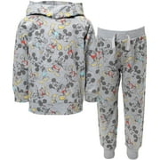 Disney Mickey Mouse Little Boys French Terry Hoodie and Jogger Pants Set