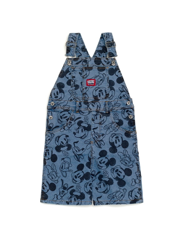 Mickey Mouse Goofy Donald Duck Little Boys Denim Short Overalls Shortall 5