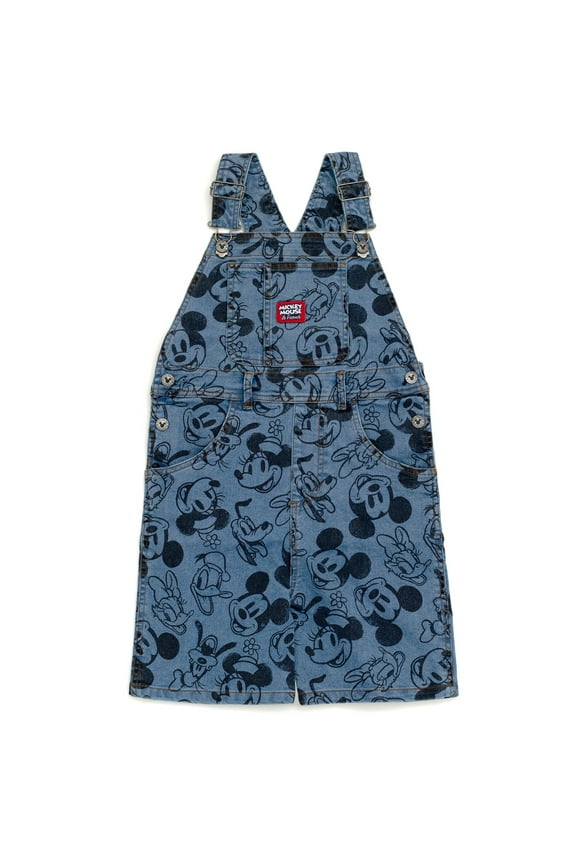 Mickey Mouse Goofy Donald Duck Little Boys Denim Short Overalls Shortall 4