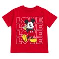thumbnail image 1 of Disney Mickey Mouse Little Boys' Short Sleeve Graphic T-Shirt Flower Red, 1 of 5