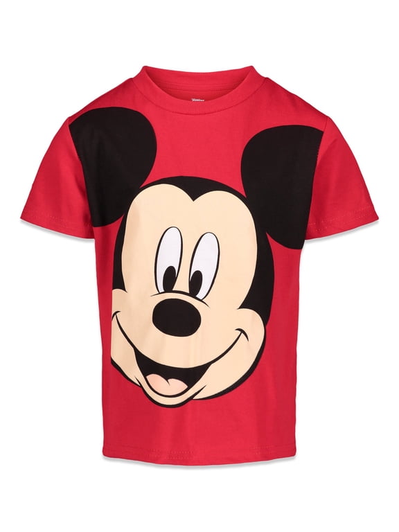 Mickey Mouse Little Boys' Short Sleeve Graphic T-Shirt Scarlet Red