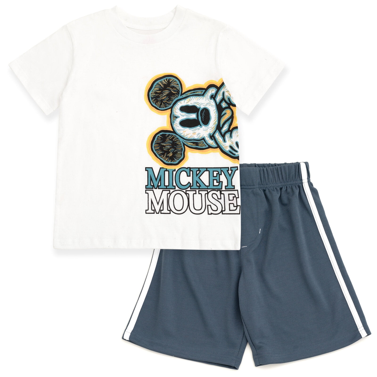 Boys Mickey Mouse Summer T-Shirt & Shorts Set – Soft Cotton Outfit