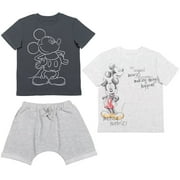 Disney Mickey Mouse Little Boys T-Shirt and Shorts Outfit Set Infant to Little Kid