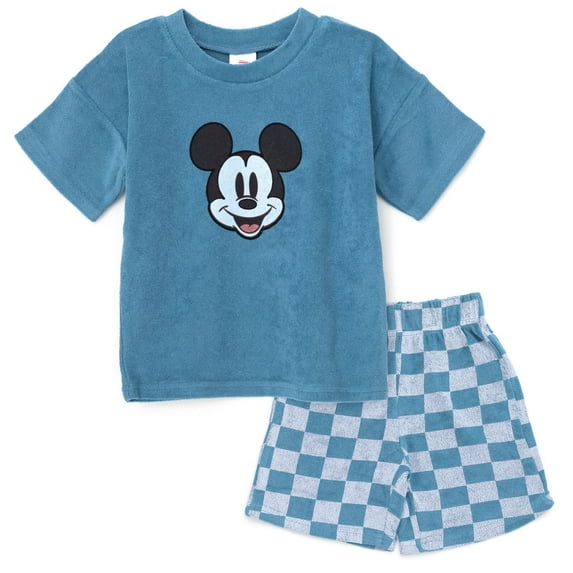 Disney Mickey Mouse Little Boys T-Shirt and Shorts Outfit Set Toddler to Big Kid
