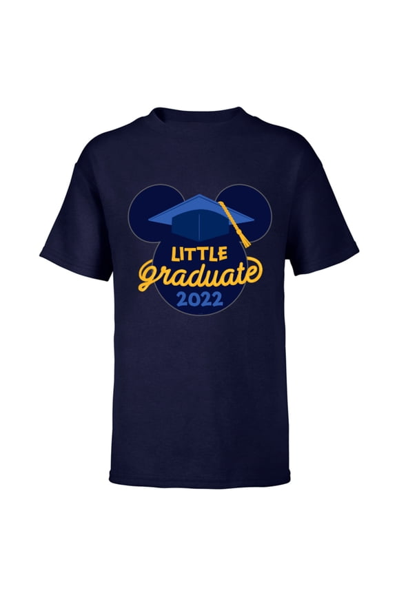 Mickey Mouse Little Graduate 2022 - Short Sleeve T-Shirt for Kids - Customized-Navy
