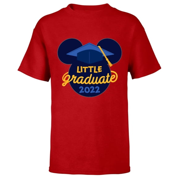 Disney Mickey Mouse Little Graduate 2022 - Short Sleeve T-Shirt for Kids - Customized-Red