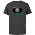 thumbnail image 1 of Disney Mickey Mouse Logo Oktoberfest German Hat & Lederhosen - Short Sleeve Cotton T-Shirt for Adults - Customized-Charcoal, 1 of 5