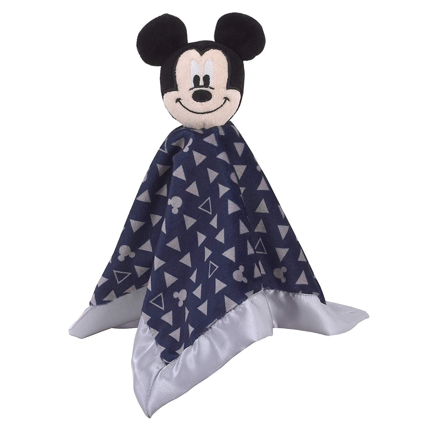 Disney Mickey Mouse Lovey Security Blanket, Navy/Grey - image 1 of 4