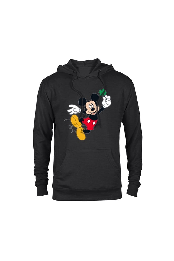 Mickey Mouse Lucky Four-Leaf Clover St. Patrick's Day - Pullover Hoodie for Adults - Customized-Black