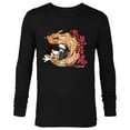 thumbnail image 1 of Disney Mickey Mouse Lunar New Year Dragon Strike Soccer - Long Sleeve T-Shirt for Men - Customized-Black, 1 of 5