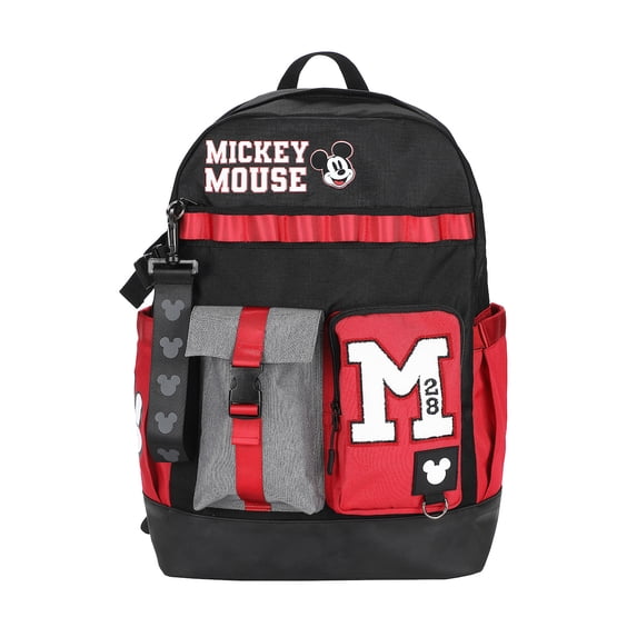 Disney Mickey Mouse M 18.5" Adult Black & Red Backpack