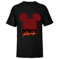 thumbnail image 1 of Disney Mickey Mouse MM28 Racing Checkered Flag Race Car Icon - Short Sleeve T-Shirt for Kids - Customized-Black, 1 of 5