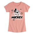 thumbnail image 1 of Disney - Mickey Mouse Making Moves - Toddler & Youth Girls Short Sleeve Graphic T-Shirt, 1 of 6
