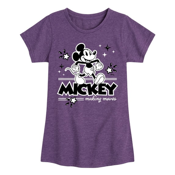 Disney - Mickey Mouse Making Moves - Toddler & Youth Girls Short Sleeve Graphic T-Shirt