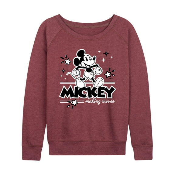 Disney - Mickey Mouse - Making Moves - Women's Lightweight French Terry Long Sleeve Shirt