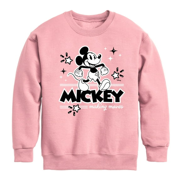 Disney - Mickey Mouse Making Moves - Youth Crewneck Fleece Sweatshirt