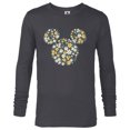 thumbnail image 1 of Disney Mickey Mouse March Birth Month Birthstone & Flowers - Long Sleeve T-Shirt for Men - Customized-Charcoal Heather, 1 of 5